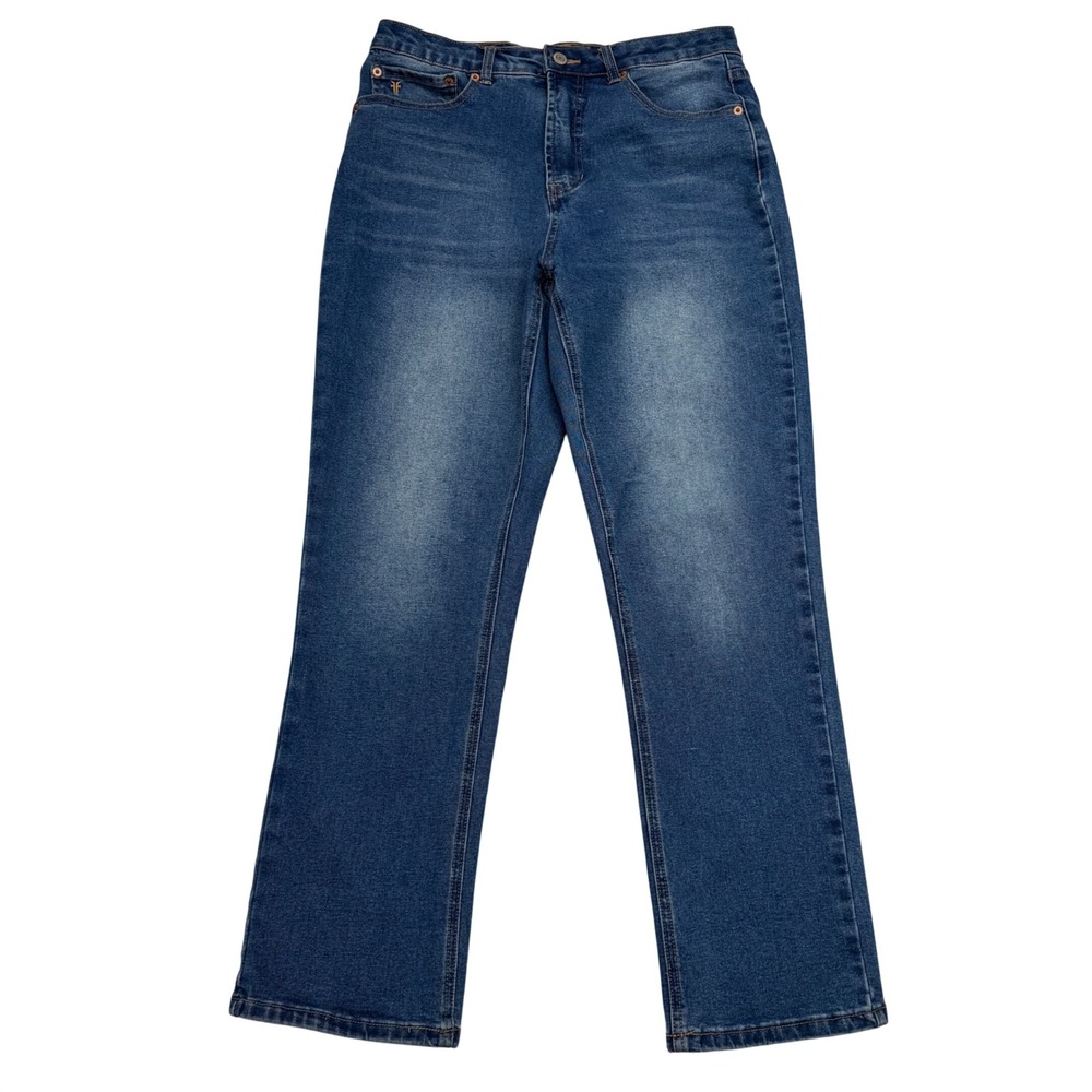 Frye Jeans Womens 6/28 Blue Straight Leg High Rise Stretch Medium Wash Denim